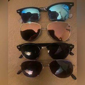 Trendy Women's Sunglasses Collection - Black, Silver, Blue